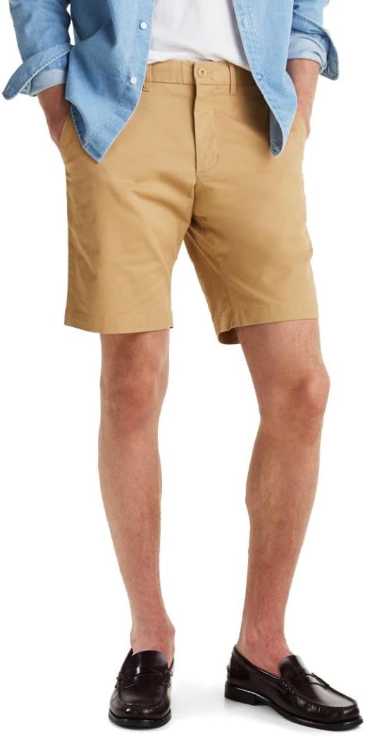 Men's Casual Cotton Shorts 9 Inch with Stretch, Also Available in Big and Tall