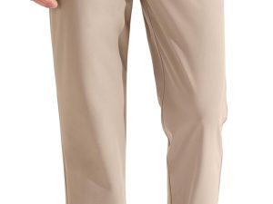 Men's Golf Trousers, Classic Fit, Flat Front, Work/Dress Trousers, 73/78 cm Stretch, Casual Trousers, Lightweight with Pockets