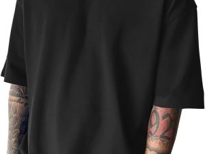 Men's Fashion Oversized Tshirts Workout Short Sleeve T-Shirt Dry Fit Lightweight Crewneck Tee Tops
