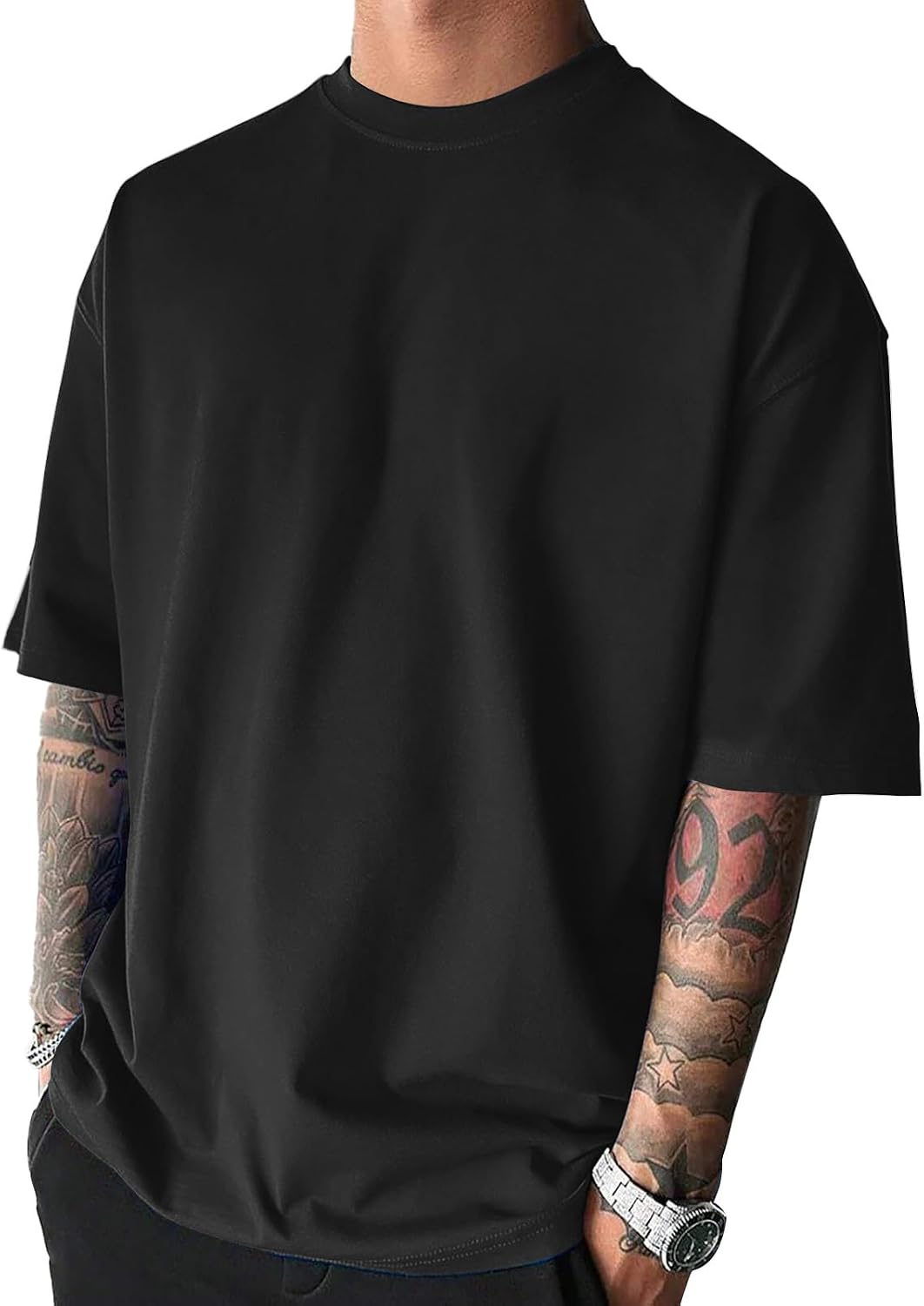 Men's Fashion Oversized Tshirts Workout Short Sleeve T-Shirt Dry Fit Lightweight Crewneck Tee Tops