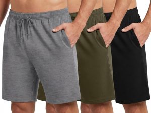 3 Pack Men's Pajama Shorts Sp Lounge Shorts Spwear Pants Big and Tall Sp Pj Bottoms Elastic Waist with Pockets