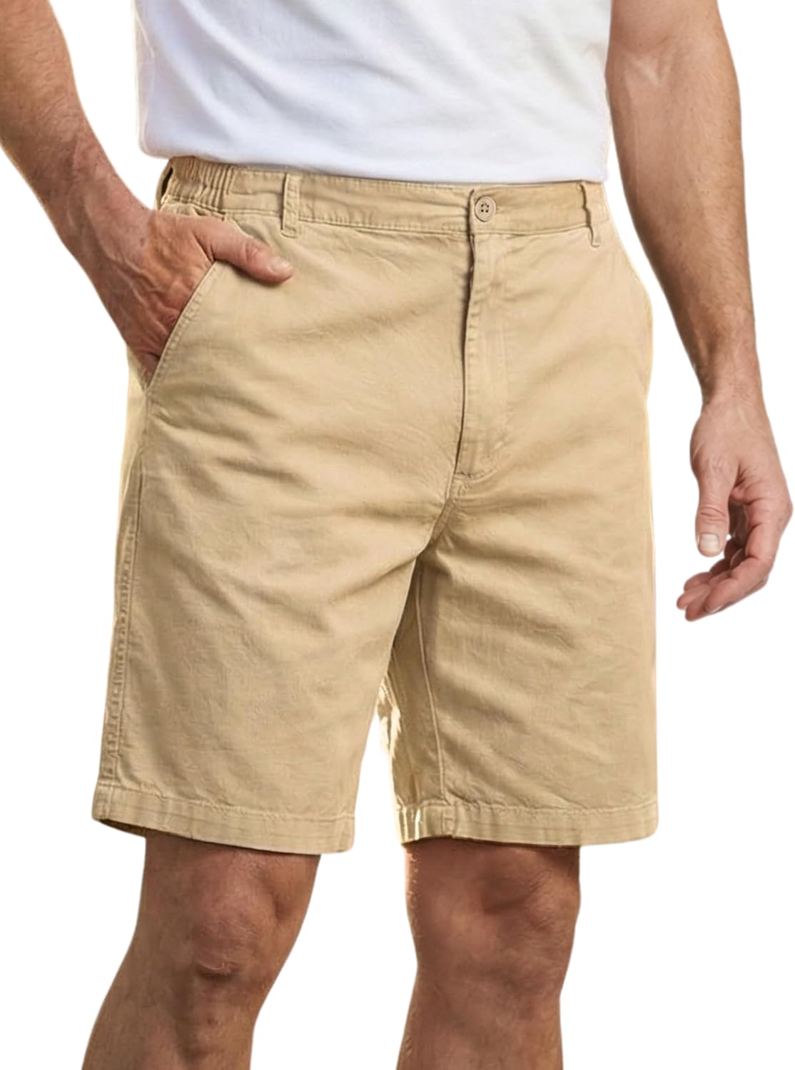 Work Shorts for Men Big and Tall, Canvas Cotton Durable Relaxed Fit Casual Twill Shorts
