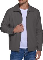 Men's Lightweight Zip Up Jacket  Work Office Jackets Casual Golf Outwear