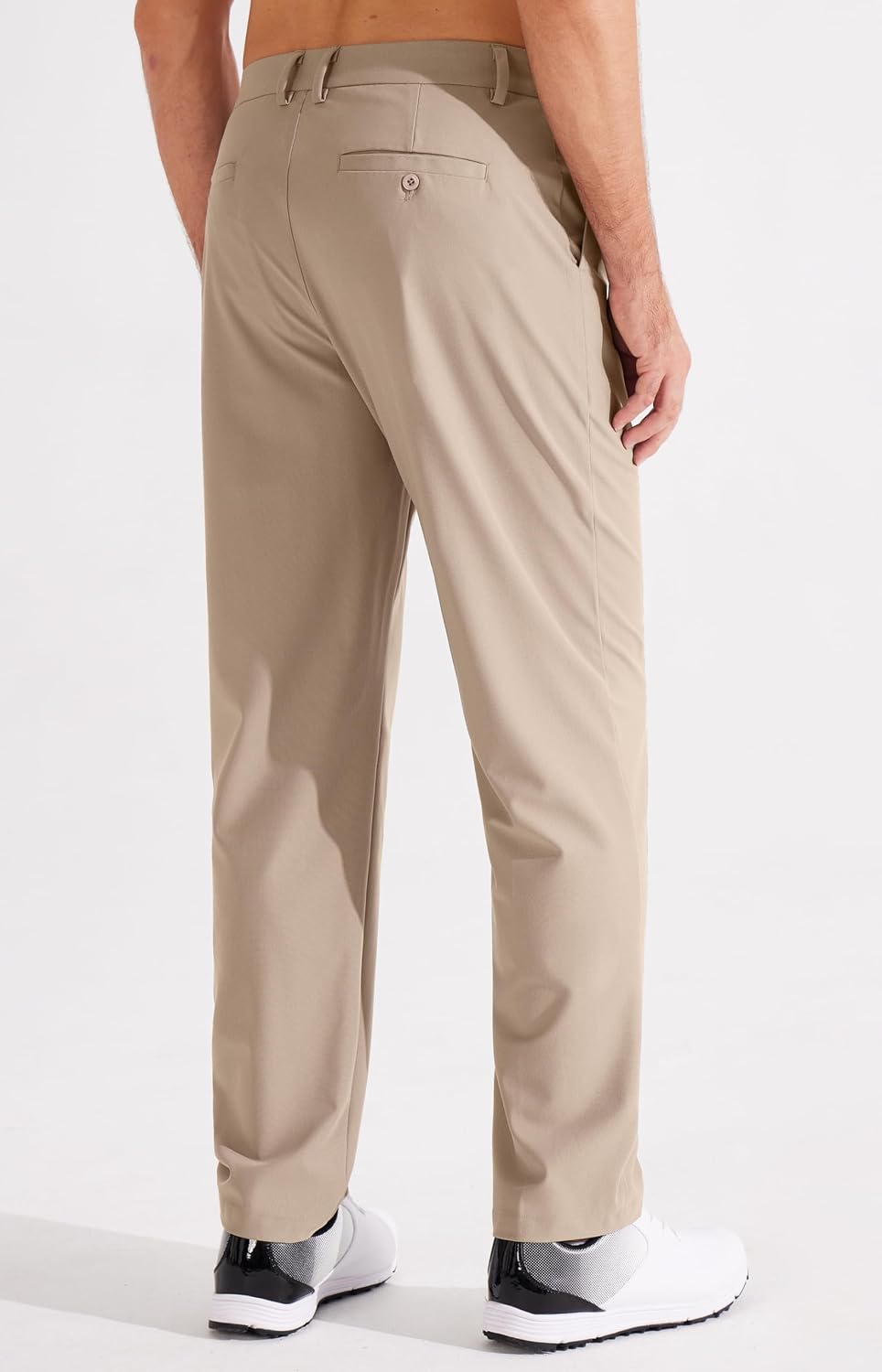 Men's Golf Trousers, Classic Fit, Flat Front, Work/Dress Trousers, 73/78 cm Stretch, Casual Trousers, Lightweight with Pockets - Image 2