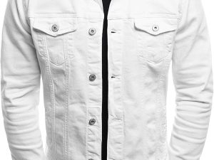 Men's Casual Classic Denim Jacket Slim Fit Fashion Jean Coat