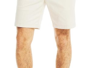 Men's Classic Fit Flat Front Stretch Solid Chino Deck Short