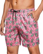 7inch Mens Swim Trunks: with Mesh Liner Pockets Drawstring Quick Dry Stretch Lined Funny Beach Swimming Pool Surf