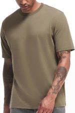 Men's Heavy Weight Crew Neck T-Shirt Mens Premium Cotton Tee - Pre Shrunk S-3XL