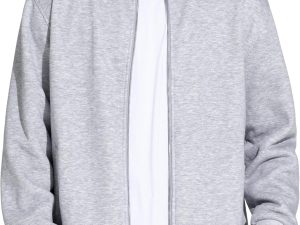 Men's Fleece Full Zip Up Sweatshirts Mock Neck Long Sleeves Workout Jacket with Pockets