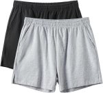 Mens Lounge Shorts 4 inch Pajama Lightweight Cotton Sp Bottoms with Pockets
