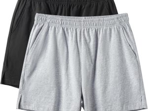 Mens Lounge Shorts 4 inch Pajama Lightweight Cotton Sp Bottoms with Pockets