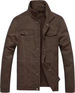 Jacket Men,Men's Stretch Slim Fit Jean Jacket,Classic Ripped Trucker Denim Coat,Men Fashion Outdoor Jacket