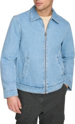 Men's Zip Front Denim Jacket
